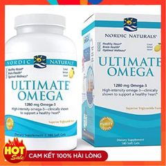 Viên uống Nordic Naturals Ultimate Omega 3 - Hỗ trợ trí não, ổn định huyết áp, tăng cường thị lực, 1280mg Omega 3, Sức khỏe tim mạch.