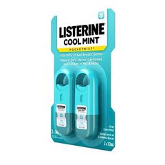 Xịt thơm miệng Listerine Pocket Mist - Bạc Hà & Trà Xanh - Gói 2 x 7.7ml - Diệt Vi Khuẩn, Hơi Thở Thơm Mát Tức Thì, Nhỏ Gọn, Tiện Dụng