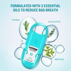 Xịt thơm miệng Listerine Pocket Mist - Bạc Hà & Trà Xanh - Gói 2 x 7.7ml - Diệt Vi Khuẩn, Hơi Thở Thơm Mát Tức Thì, Nhỏ Gọn, Tiện Dụng