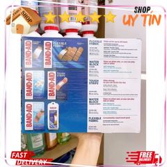 Băng cá nhân Band-Aid Brand - Hộp 188 miếng, băng dán chống thấm nước và vải linh hoạt cho gia đình, bảo vệ vết thương hiệu quả