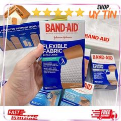 Băng cá nhân Band-Aid Brand - Hộp 188 miếng, băng dán chống thấm nước và vải linh hoạt cho gia đình, bảo vệ vết thương hiệu quả