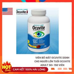 Viên bổ mắt Ocuvite Adult 50+ - Giải pháp chăm sóc sức khỏe mắt cho người lớn tuổi từ Small Family