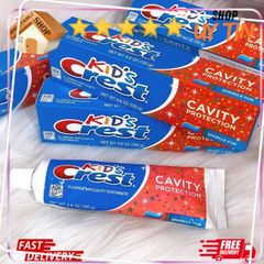 Kem Đánh Răng Trẻ Em Crest Kids 130g - Hương Vị Trái Cây An Toàn, Chống Sâu Răng, Dành Cho Bé Từ 2 Tuổi