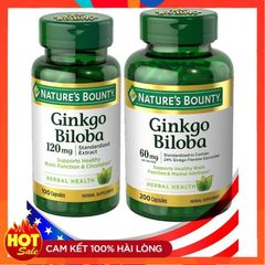 [Date 2026] Viên uống bổ não Nature's Bounty Ginkgo Biloba 60mg 60 viên - Small Family