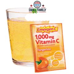 Bột Sủi Emergen-C Vitamin C 1000mg - Tăng Cường Hệ Miễn Dịch và Năng Lượng - Sản Phẩm Vitamin Tổng Hợp Mỹ
