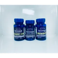 Viên uống Resveratrol 100mg 250mg Puritan's Pride Hỗ Trợ Sức Khỏe Tim Mạch - 60 Viên, Tăng Cường Tuổi Thọ và Sức Khỏe Tổng Thể