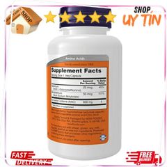 Viên Giải Độc Gan N-Acetyl-Cysteine 600mg-1000mg - Tăng Cường Chức Năng Gan, Hỗ Trợ Kháng Oxy Hóa, Chính Hãng Mỹ