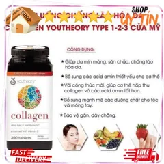 [Date 02/25] Viên uống đẹp da Collagen Youtheory 390v - Small Family
