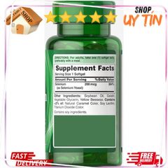 Viên Uống Selenium 200 mcg - Hỗ Trợ Tim Mạch, Tăng Cường Miễn Dịch, Chống Oxy Hóa - Puritan's Pride