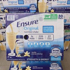 Thùng sữa nước Ensure Original hương Vanilla 237ml x 30 chai - Sữa dinh dưỡng phục hồi sức khỏe cho người lớn