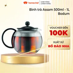 Bình Pha Trà Thủy Tinh Bodum Assam 500ml - Phong Cách Pháp, Hệ Thống Dừng Pha Thông Minh, Lý Tưởng Cho Trà Lá Rời Hoặc Túi Lọc