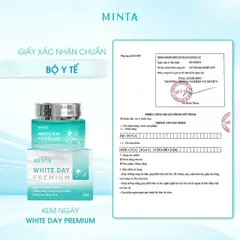 Kem Dưỡng Trắng Chống Nắng Minta White Day Premium 50g - Dưỡng Sáng Da, Ức Chế Melanin, Cấp Ẩm, SPF30+ Bảo Vệ UVA/UVB