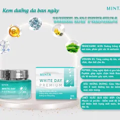 Kem Dưỡng Trắng Chống Nắng Minta White Day Premium 50g - Dưỡng Sáng Da, Ức Chế Melanin, Cấp Ẩm, SPF30+ Bảo Vệ UVA/UVB