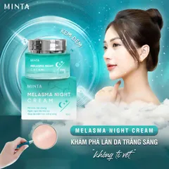 Kem Đêm Minta Melasma 50g - Dưỡng Trắng, Ngừa Nám Tàn Nhang, Cấp Ẩm Sâu, Ngăn Ngừa Lão Hóa Da