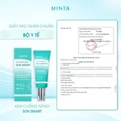 Kem Chống Nắng Minta Sun Smart 50g - SPF50+ PA++++, Chống Nắng Tia UV, Nâng Tông Da, Dưỡng Ẩm, Không Trôi Nước, Dành Cho Da Nhạy Cảm