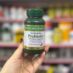 Nature’s Bounty Acidophilus Probiotic 120/100 Viên – Hỗ Trợ Tiêu Hóa, Cân Bằng Đường Ruột, Giảm Đầy Hơi, men tiêu hóa