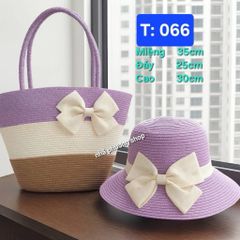 Set Túi Cói Xách Tay và Nón Cói Dáng Chuông Hồng - Phụ Kiện Đi Biển Nữ Sang Chảnh, Hè Mát Mẻ, Chụp Ảnh Sống Ảo