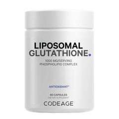 Viên uống Codeage Liposomal Glutathione 1000mg - Hỗ trợ làm sáng da, mờ nám tàn nhang, nhập khẩu chính hãng Mỹ, 60 viên/hộp