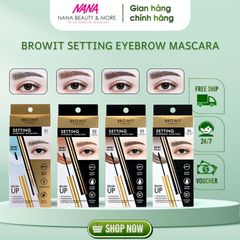 Mascara Chân Mày BROWIT BY NONGCHAT 2g - Định Hình Mày Tự Nhiên, Không Lem, Chải Chính Xác - Sản Phẩm Trang Điểm Thái Lan