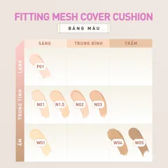 Phấn Nước Cushion 3CE Fitting Mesh Cover 11g - Lớp Nền Mịn Mỏng Tự Nhiên 390167