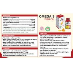 Viên Uống Omega 3 Dầu Cá - Hỗ Trợ Sức Khỏe Não Bộ, Da, Mắt - Lọ 60 Viên Nang Mềm Coenzyme Q10 Bổ Sung Omega 3 EPA DHA