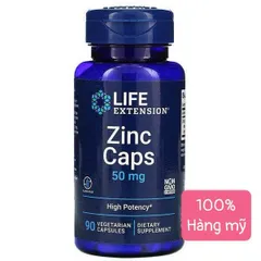 Viên uống Life Extension Zinc Caps 50mg 90 viên – tăng cường miễn dịch, đẹp da, khỏe tóc móng