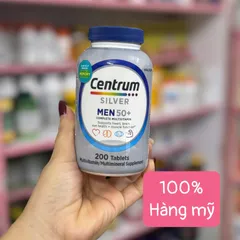 Vitamin Tổng Hợp Centrum Silver Dành Cho Nam Trên 50 Tuổi - 200 Viên Hỗ Trợ Sức Khỏe Tim Mạch, Tăng Cường Miễn Dịch, Bảo Vệ Mắt