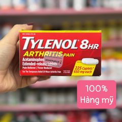 Tylenol 8HR Arthritis Pain 650mg (225 viên) – Viên uống giảm đau nhức khớp hiệu quả, hỗ trợ sức khỏe xương khớp kéo dài