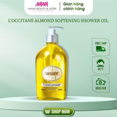 Dầu Tắm Hạnh Nhân L'Occitane Amande Almond Shower Oil 500ML - Dưỡng Ẩm Da Mịn Màng, Trải Nghiệm Spa Tại Nhà, Hương Thơm Ngọt Ngào