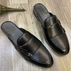 Giày sục nam cao cấp MonkStrap DAVINCIA - Giày da mùa hè thoáng khí, thiết kế hiện đại với khóa trang trí độc đáo