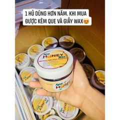 Sáp Tẩy Lông Chính Hãng Honey 350Gr - Wax Sạch Lông Không Đau Rát, Se Khít Lỗ Chân Lông + Tặng 50 Tờ Giấy & Que Wax