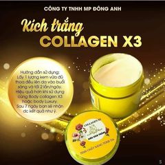 Kem Body Kích Trắng Tắm Trắng Collagen X3 Đông Anh - Dưỡng Trắng Da SPF 45+++ Hiệu Quả Nhanh, Saffron Giúp Trẻ Hóa Da