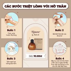 Mỡ Trăn Nguyên Chất N'Store 75gr - Sản phẩm triệt lông an toàn, mờ rạn da, và dịu vết bỏng - Chăm sóc da tự nhiên tại nhà.