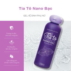 Dung dịch vệ sinh phụ nữ Tía Tô NANO bạc Hà 150ml - Làm sạch, khử mùi, duy trì độ pH, an toàn cho vùng kín, hương thơm quyến rũ 24h