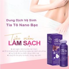 Dung dịch vệ sinh phụ nữ Tía Tô NANO bạc Hà 150ml - Làm sạch, khử mùi, duy trì độ pH, an toàn cho vùng kín, hương thơm quyến rũ 24h