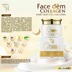 Kem Face Collagen X3 Ban Đêm Chiết Xuất Sữa Ong Chúa - Dưỡng Ẩm, Trắng Da, Mờ Thâm, Chính Hãng MP Đông Anh Nguyễn Huỳnh Như