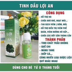 Tinh Dầu Bôi Lợi An - Hỗ Trợ Ngạt Mũi, Sổ Mũi Cho Trẻ Sơ Sinh, 100% Thảo Dược Thiên Nhiên - Quà Tặng Dành Cho Bé