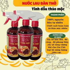 Nước Lau Bàn Thờ 300ml - Sản Phẩm Làm Sạch Và Tẩy Uế Thu Hút Tài Lộc Được Chiết Xuất Từ Thảo Dược Tự Nhiên