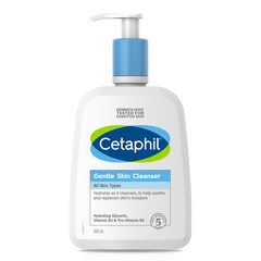 Sữa Rửa Mặt Dịu Nhẹ Cetaphil Gentle Skin Cleanser 500ml Cho Da Nhạy Cảm - Nhập Khẩu Chính Hãng, Không Kích Ứng, An Toàn Cho Da