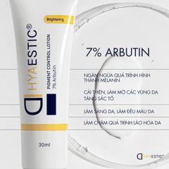 Kem trị nám Hyaestic Pigment Control Lotion 7% Arbutin (30ml) - Giúp làm sáng da, ngừa thâm nám hiệu quả, dưỡng ẩm tự nhiên.