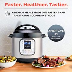Nồi Áp Suất Điện Instant Pot Duo V5 5.7L Đa Năng - 7 Chế Độ Nấu, Giữ Ấm 10 Giờ, Lòng Inox 3 Lớp, Thiết Kế An Toàn, Nhập Khẩu Đức
