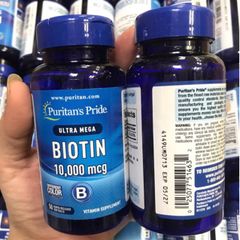 Viên uống Biotin 10000 mcg Puritan's Pride - Giảm rụng tóc, kích thích mọc tóc, làm đẹp da và móng tay, hỗ trợ sức khỏe tóc
