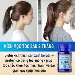 Viên uống Biotin 10000 mcg Puritan's Pride - Giảm rụng tóc, kích thích mọc tóc, làm đẹp da và móng tay, hỗ trợ sức khỏe tóc