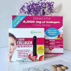 Nước Uống Collagen Lỏng 4000mg - Hỗ Trợ Đẹp Da, Ngăn Lão Hóa, Tái Tạo Tế Bào Da - Hàng Mỹ, 30 Ống 10ml