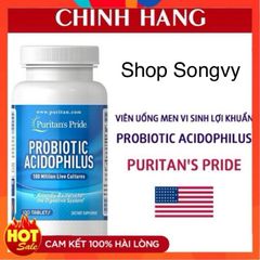 [Date 2026] Viên uống men vi sinh lợi khuẩn Puritan's Pride Probiotic Acidophilus - Shop Song Vy