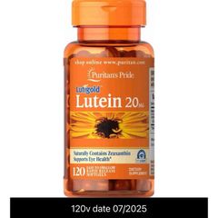 [Date 2027] Viên uống bổ mắt, tăng cường thị lực puritan's pride lutigold lutein