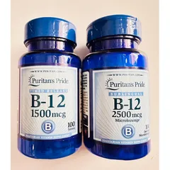 Viên uống Bổ Máu, Ngừa Chóng Mặt, Tăng Cường Trí Não Vitamin B12 Puritan's Pride_Shopsongvy