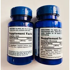 Viên uống Bổ Máu, Ngừa Chóng Mặt, Tăng Cường Trí Não Vitamin B12 Puritan's Pride_Shopsongvy