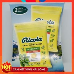 [Date 2027] Kẹo Ngậm ho không đường Ricola LemonMint sugar free - Shop Songvy