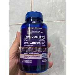 [ Date 2026 ]Viên hỗ trợ sức khoẻ tim mạch Resveratrol 100mg 250mg Puritan's pride 60v - Shop Songna
